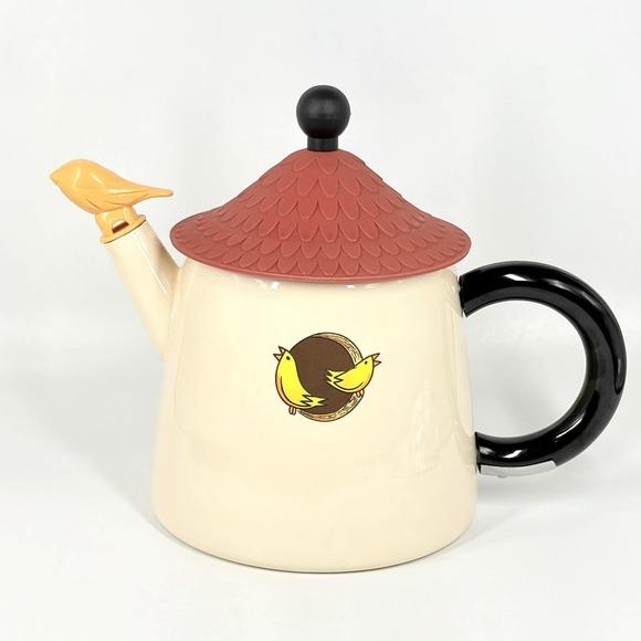Other - Vintage Via Bird House Tea Kettle Design: Ancona 2 Enamel Whistling Teapot